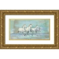 thumbnail image 1 of Wiens, James 32x18 Gold Ornate Wood Framed with Double Matting Museum Art Print Titled - Running Wild Crop II, 1 of 4