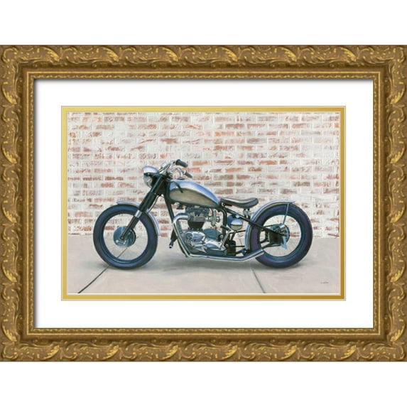 Wiens, James 32x23 Gold Ornate Wood Framed with Double Matting Museum Art Print Titled - Lets Roll II