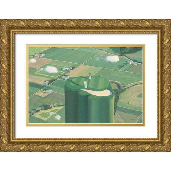 Wiens, James 32x23 Gold Ornate Wood Framed with Double Matting Museum Art Print Titled - Tee it Up