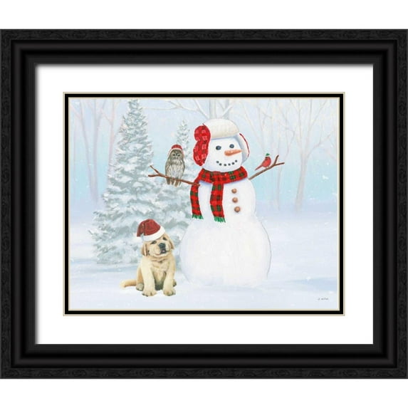 Wiens, James 32x26 Black Ornate Wood Framed with Double Matting Museum Art Print Titled - Dressed for Christmas II