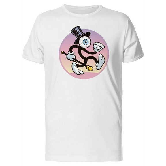 Wierd Eyeball With Hat And Cane T-Shirt Men -Image by Shutterstock, Male Large