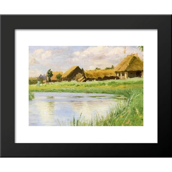 Wies nad rzeka 20x24 Framed Art Print by Ferdynand Ruszczyc