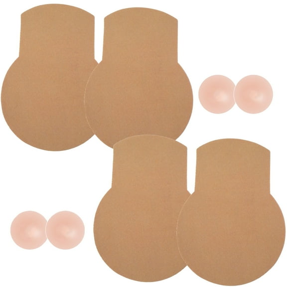 Wieysdoo Breast Lift Tape for Women - Invisible Adhesive Support for Large Bust, Includes 2 Silicone Nipple Covers | Secure Backless Bra Alternative | 2 Pairs