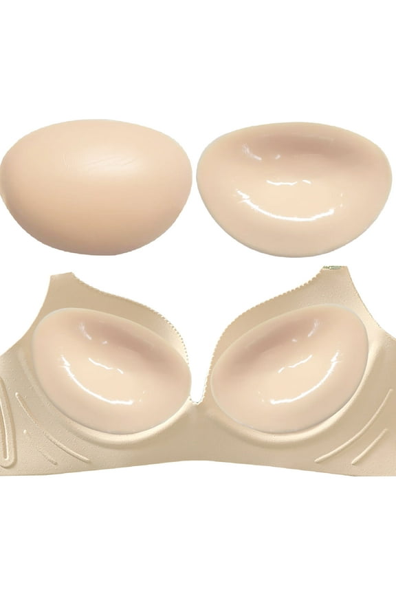 Silicone Bra Pads - Removable Push Up Inserts & Ultra-Light Enhancements for Bikini & Everyday Bras | Reusable Fake Breast Fillers | 1 Pair
