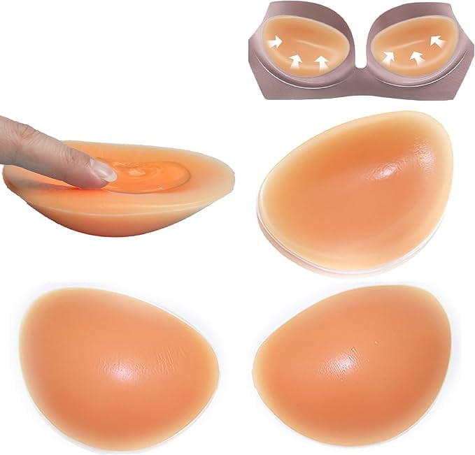Wieysdoo Sticky Silicone Bra Inserts - Reusable Adhesive Push Up Pads ...