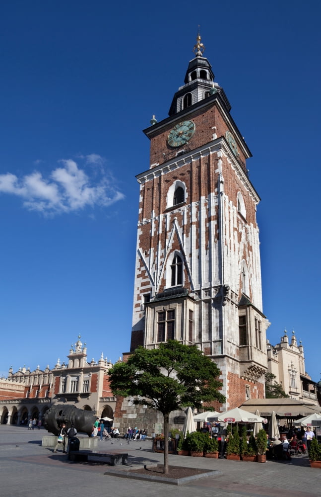 Wieza Ratuszowa the 13th Century Town Hall Tower Rynek Glowny The Main Market Square Krakow Poland Canvas Art - Panoramic Images (27 x 9)