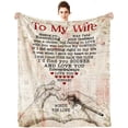 thumbnail image 1 of Wife Birthday Gift Ideas,Gift for Wife from Husband to My Wife Blanket,Christmas Valentines Birthday Gifts for Wife, 1 of 6