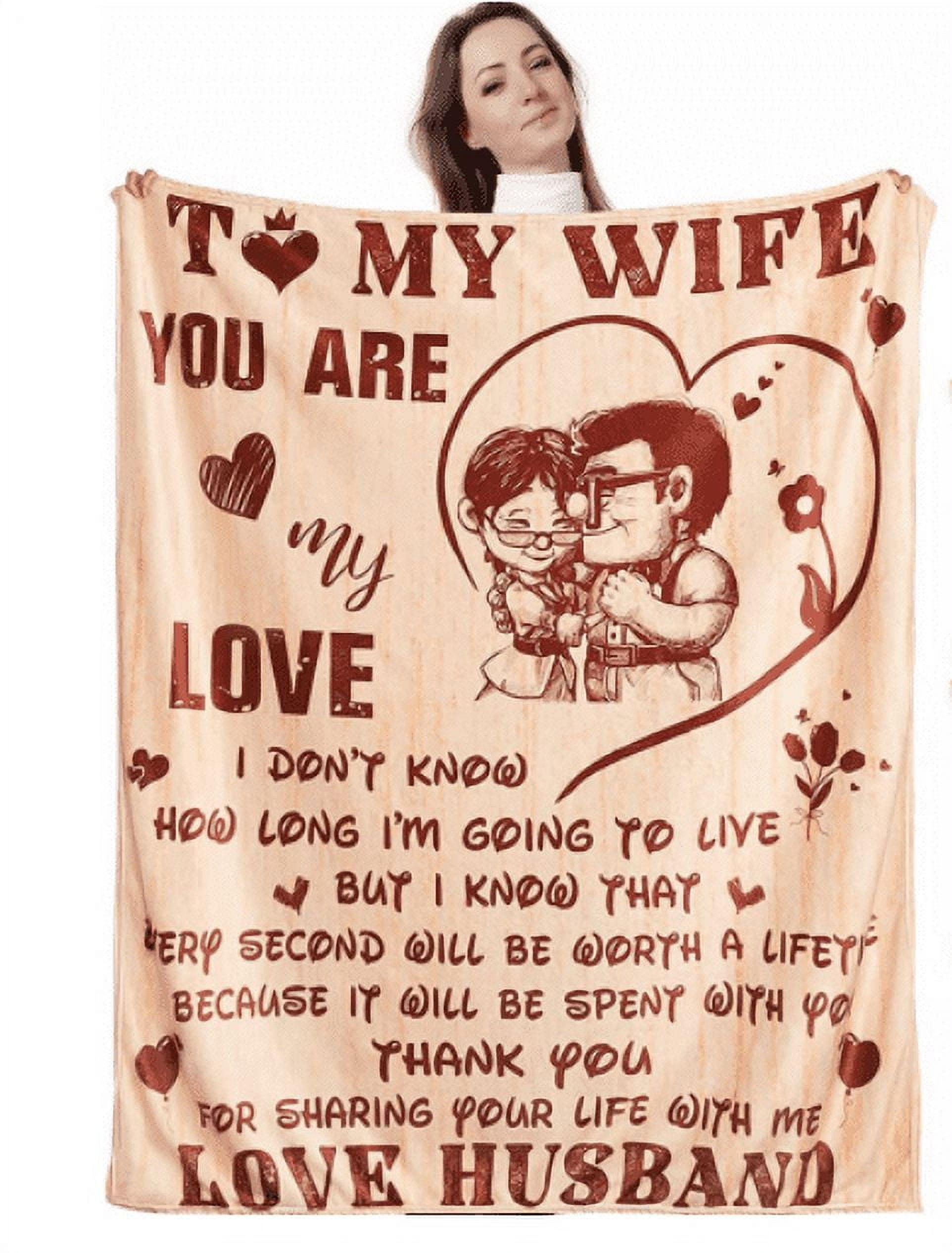 to My Wife Blanket Anniversary Birthday Gifts for Wife from Husband I ...