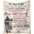 thumbnail image 1 of To My Wife Blanket from Husband,Valentines Day Gifts for Wife,Wedding Anniversary Romantic Gifts for Wife Birthday Christmas Valentine's Mother's Day,Love Letter Printed Throw Blanket 60” x 50”, 1 of 5