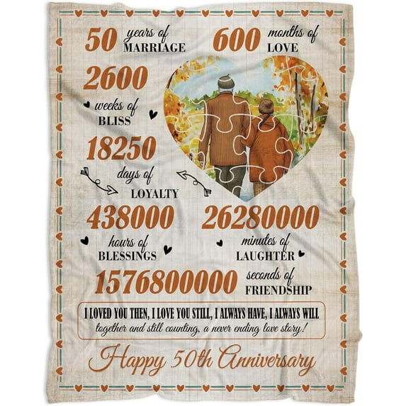 to My Wife Blanket, Wedding Anniversary Blanket Gifts for Her, Romantic Gift for Wife from Husband, Anniversary Marriage Gift for Couple, Happy Anniversary Present for Girlfriend 50"x60"