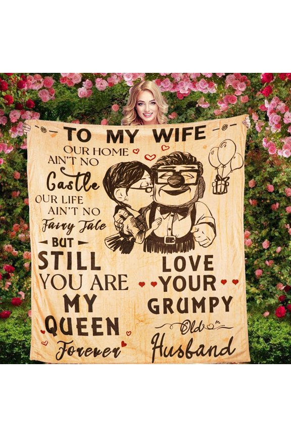 to My Wife Blanket for Wife Birthday Gifts from Husband Romantic I Love You Gifts for Her Christmas Wedding Valentines Day Blanket Travel Blanket 50" x 60"