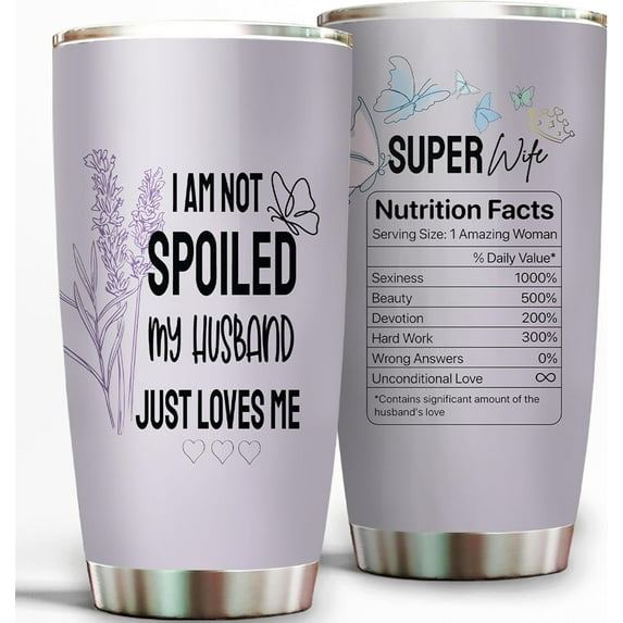 Wife Coffee Tumbler Gift For The Wife Birthday Gifts From Husband Valentine Tumbler 20 Oz Best Present For Wife Love My Wife Mug Wedding Wifey Coffee Mug Wife Tumbler Best Wife Presents 20 Oz