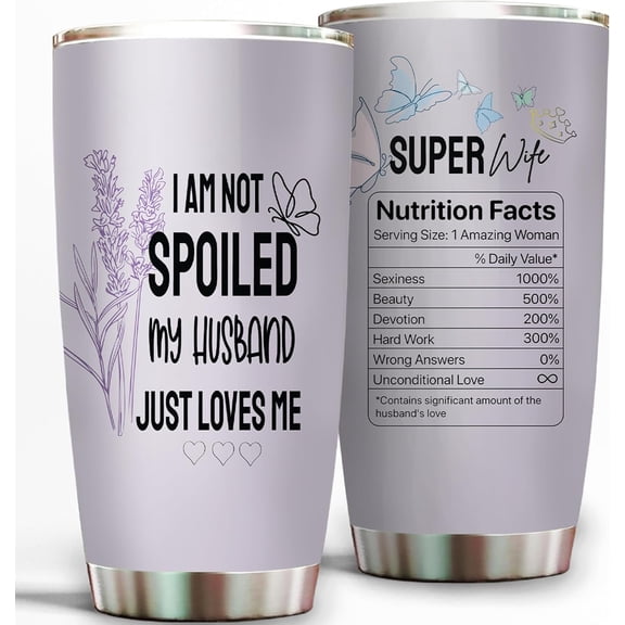 Wife Coffee Tumbler Gift For The Wife Birthday Gifts From Husband Valentine Tumbler 20 Oz Best Present For Wife Love My Wife Mug Wedding Wifey Coffee Mug Wife Tumbler Best Wife Presents 20 Oz