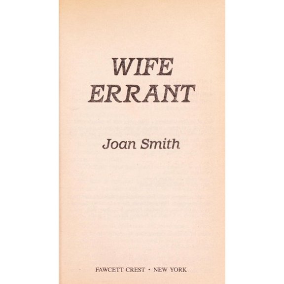 Pre-Owned Wife Errant (Unknown) 044922015X 9780449220153