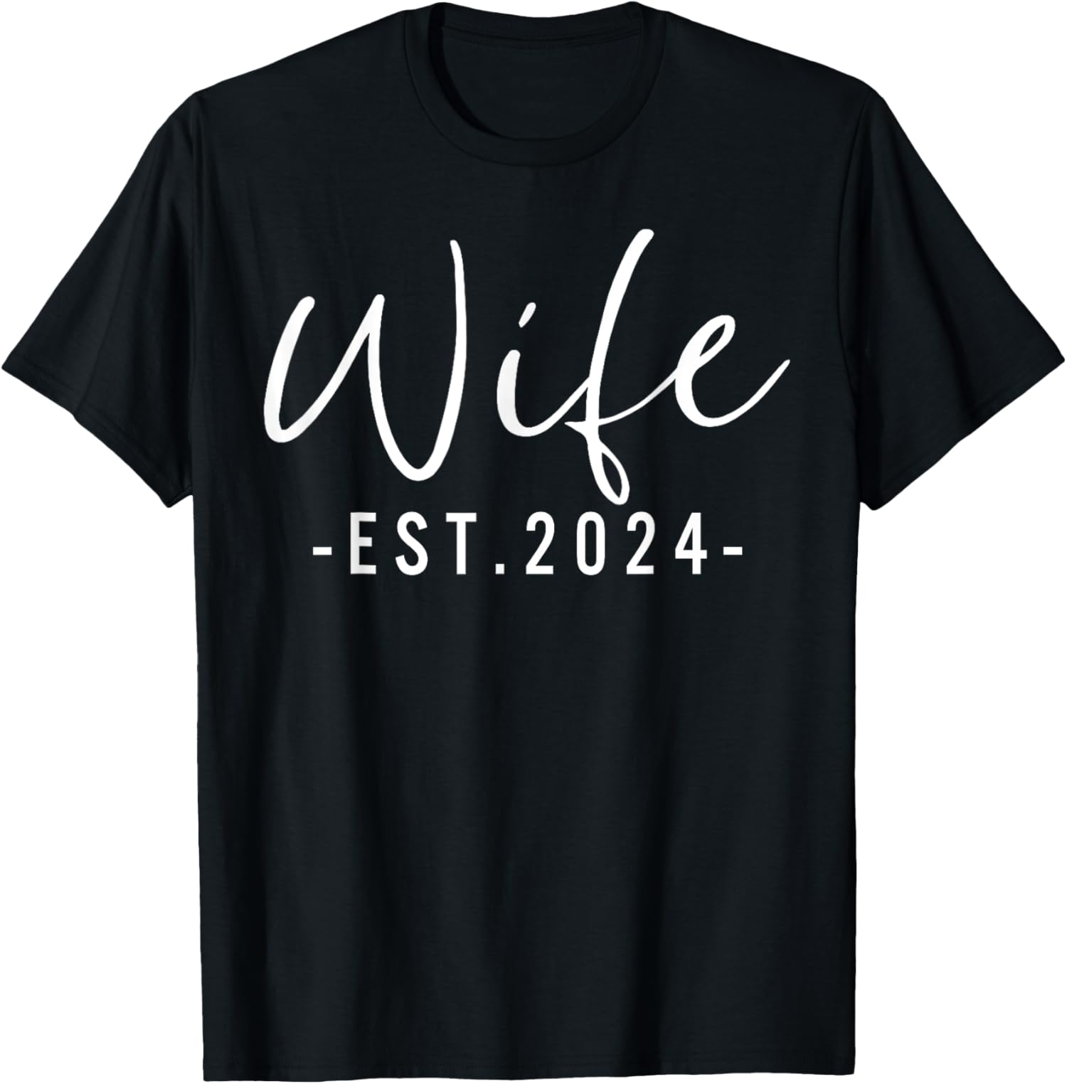 Wife Est 2024 Just Married Honeymoon Wedding Couples TShirt