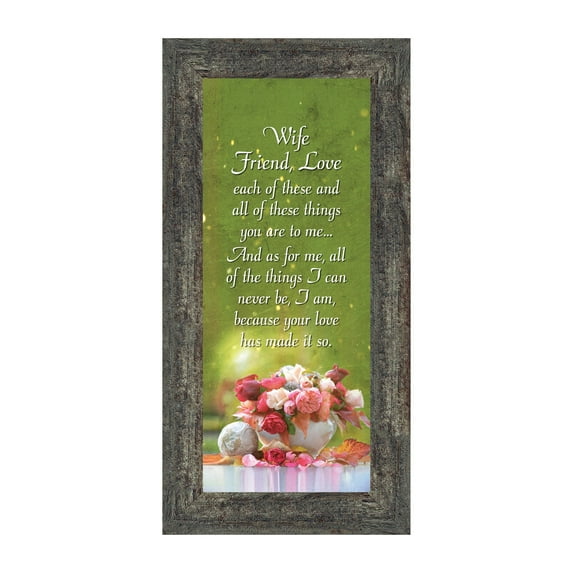 Wife, Friend, Love; Romantic Gifts for Wife from Husband, Romantic Picture Frame, 6x12 7338