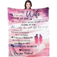 thumbnail image 1 of Wife Gift Blanket for Her from Husband, Wife Birthday Gifts for Her Wedding for Wife, to My Wife Blankets-Soft Warm for Christmas Valentines Mothers Day 50" x 60", 1 of 6