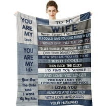 Wife Gifts from Husband - Gifts for Her Wife 60" x 50" Blankets - I Love You Romantic Gifts for Women - Cool Birthday Gifts for Wife - Wife Mothers Day Valentines Anniversary Wedding Gift Ideas