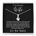 thumbnail image 1 of To My Wife Girlfriend From Husband Valentines Day Necklace, A Meaningful Necklace Perfect For Anniversaries, Birthdays, Valentine V5898, Gold Alluring Necklace, 1 of 6