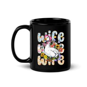Wife Goose Mothers Day Floral Husbund Silly Goose Mom Mamaw Mug For Coffee Lover, Funny Ceramic Mug 11Oz-15Oz