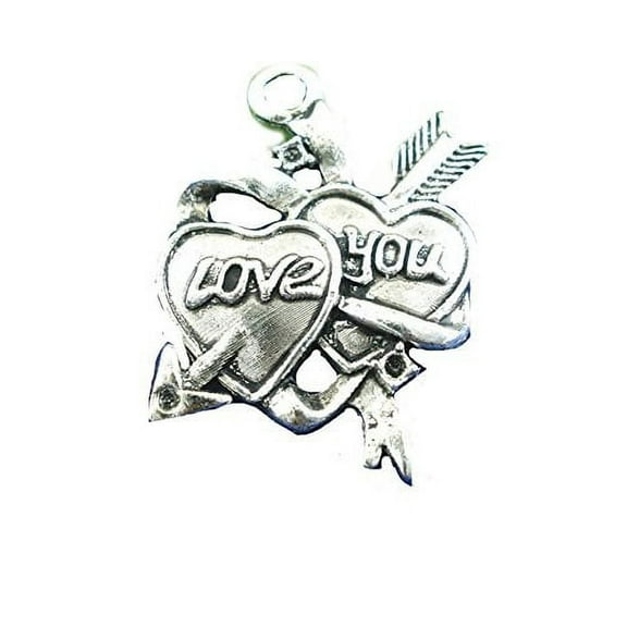 Wife Heart Charm Charm European Bead Compatible for Most European Snake Chain Bracelet
