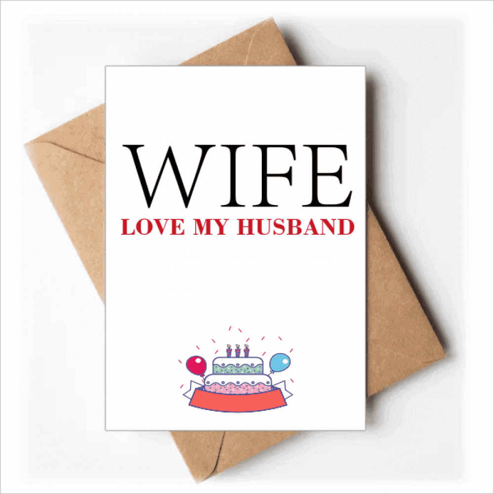 Wife Love Husbands Art Deco Fashion Happy Birthday Greeting Cards Envelopes Blank