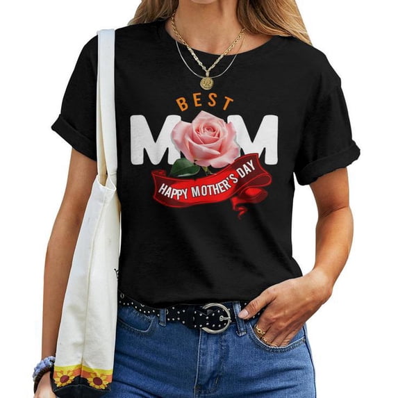 Wife Mama Best Mom T-Shirt – Happy Mother's Day Gift Tee, Cute and Heartfelt Shirt for Women, Celebrating Moms and Wives