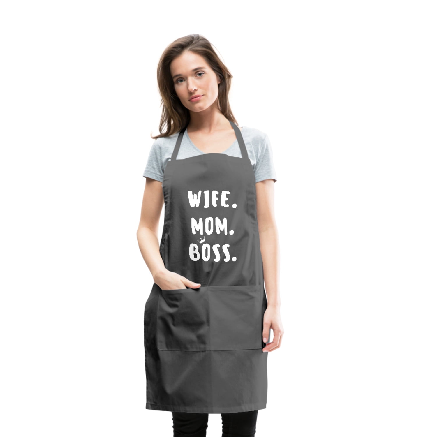 Wife Mom Boss Apron, Mother's Day Gift, Gifts For a Working Mom, Funny Gift Kitchen, Bake Food Party Girls