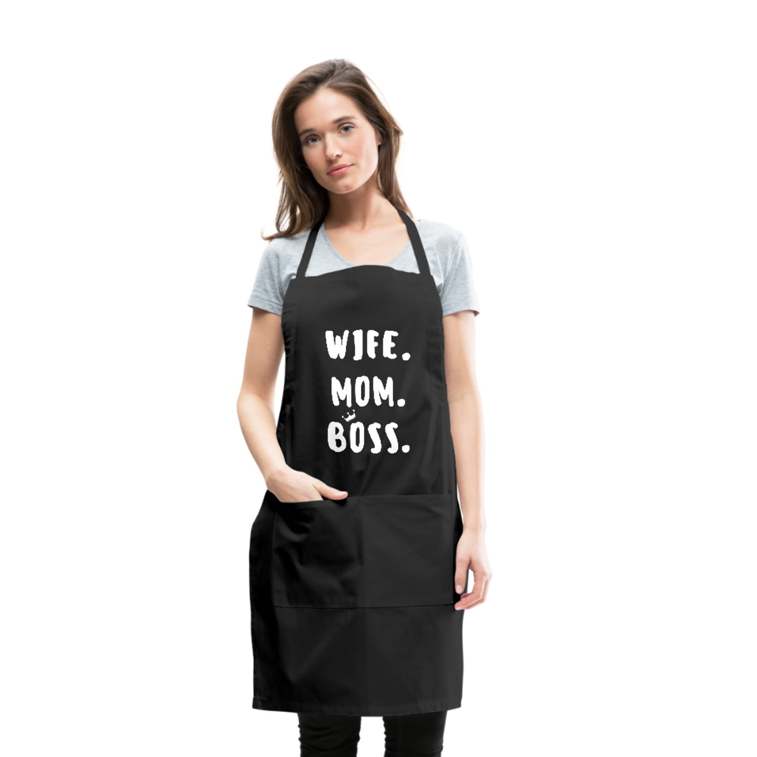 Wife Mom Boss Apron, Mother's Day Gift, Gifts For a Working Mom, Funny Gift Kitchen, Bake Food Party Girls
