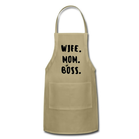 Wife Mom Boss Apron, Mother's Day Gift, Gifts For a Working Mom, Funny Gift Kitchen, Bake Food Party Girls