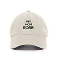 thumbnail image 1 of Wife Mom Boss Baseball Cap Embroidered Cotton Adjustable Dad Hat, 1 of 1