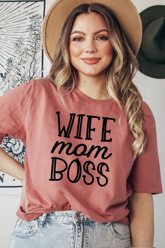Wife Mom Boss T-shirt, Strong Mothers Shirt, Mama Tee, Boss Shirt, Mothers Day Shirt, Mom Life , Mom's Shirt, Wife Mom Boss Top Sweatshirt All Size S-5XL