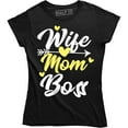 thumbnail image 1 of Wife Mom Boss Women's Mother's Day Family Queen Parent Slogan Tee Shirt, 1 of 4