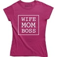 thumbnail image 1 of Wife Mom Boss Women's Mother's Day Mom Life Women's Gift Tee Shirt, 1 of 4