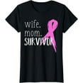 thumbnail image 1 of Wife Mom Survivor Design Gift For Breast Cancer Awareness T-Shirt, 1 of 3