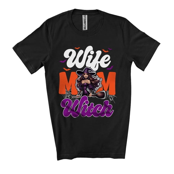 Wife Mom Witch; Sarcastic Halloween Costume Women Witch Lover; Family Group Unisex T-Shirt