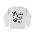 thumbnail image 1 of Wife Mom Witch Sweatshirt, Funny Halloween Shirt for Women, 1 of 9
