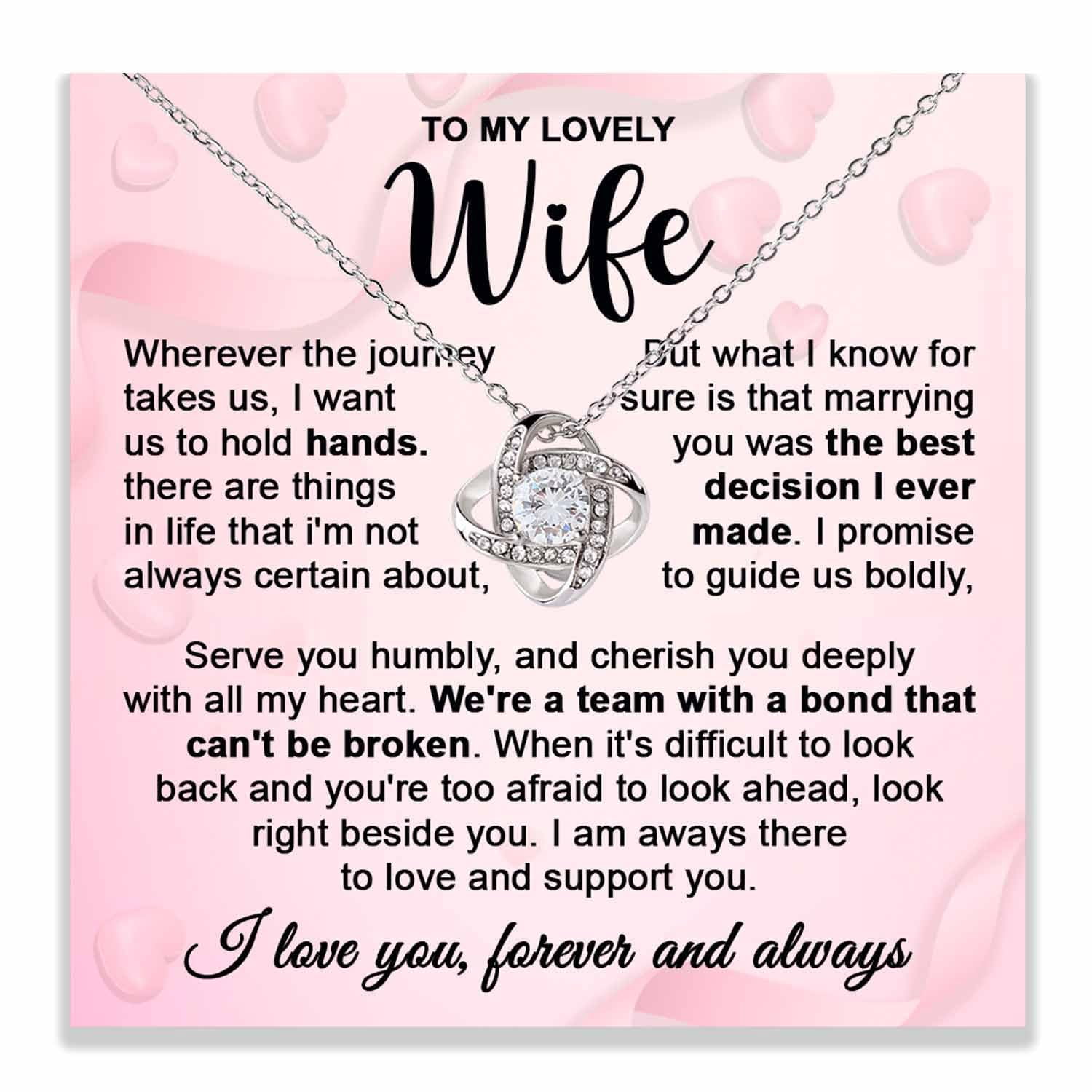 To My Wife Necklace From Husband, Anniversary Valentine Birthday Wife ...