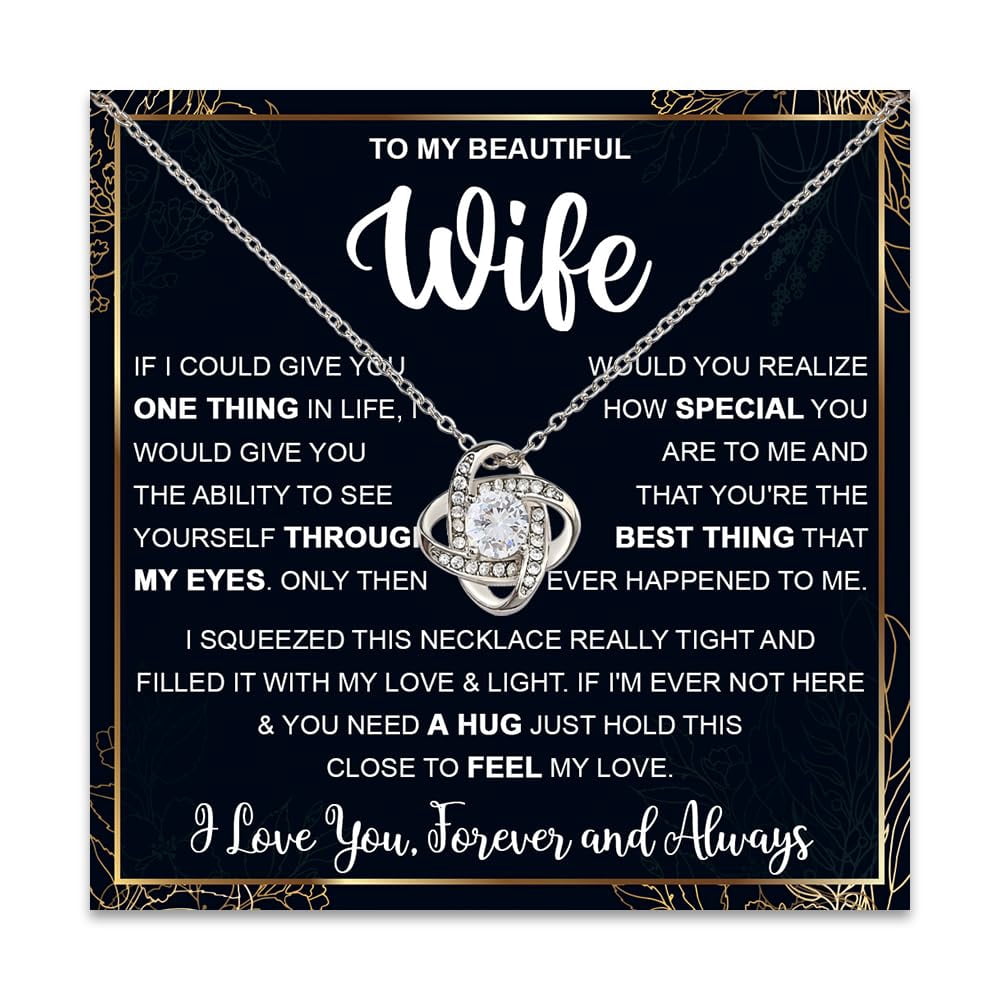 To My Wife Necklace From Husband, Anniversary Valentine Birthday Wife ...