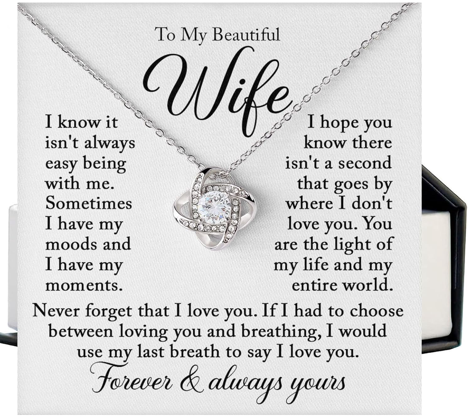 To My Wife Necklace From Husband With Heartfelt Message, Necklace For ...