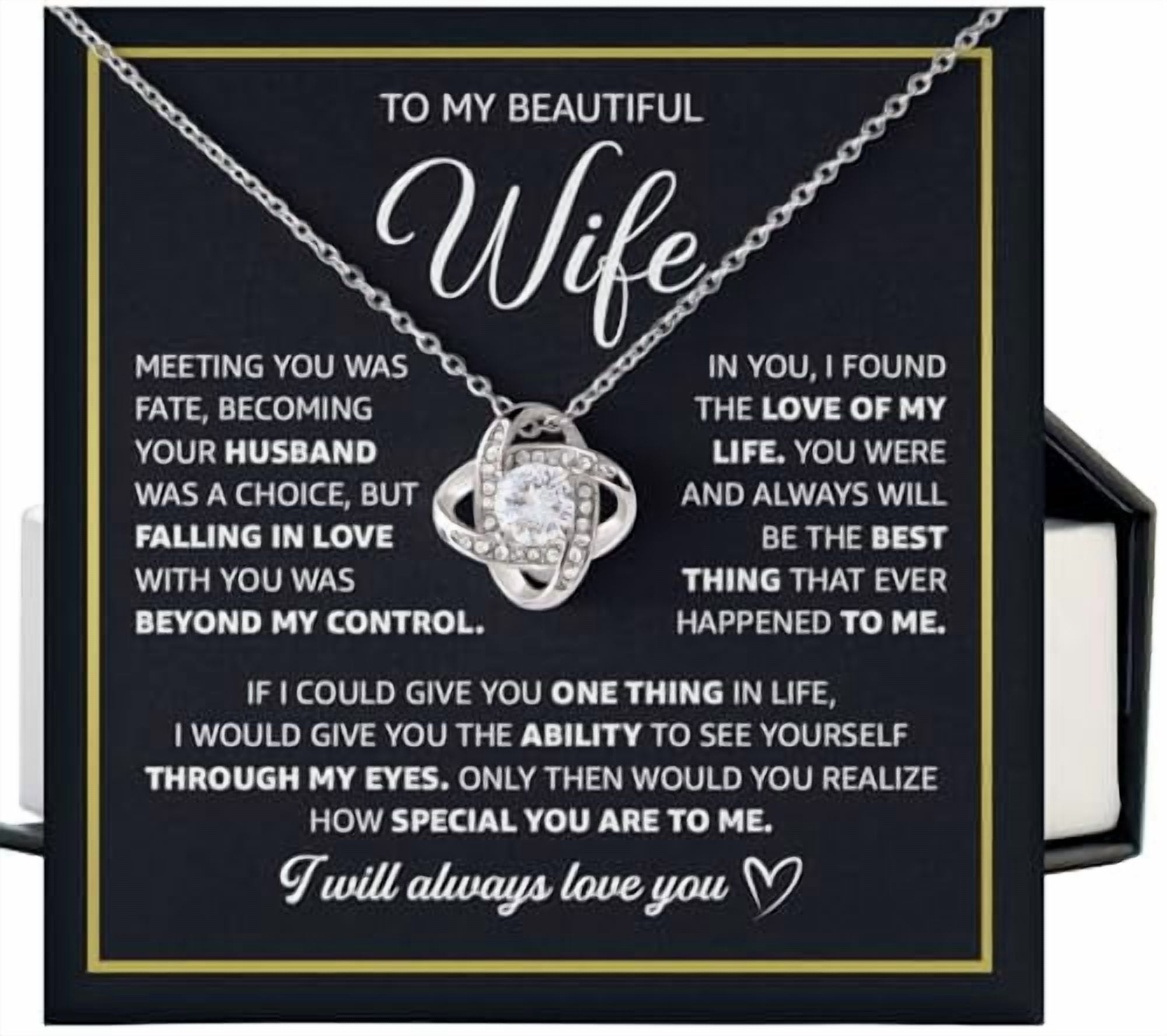 To My Wife Necklace From Husband With Heartfelt Message, Necklace For ...