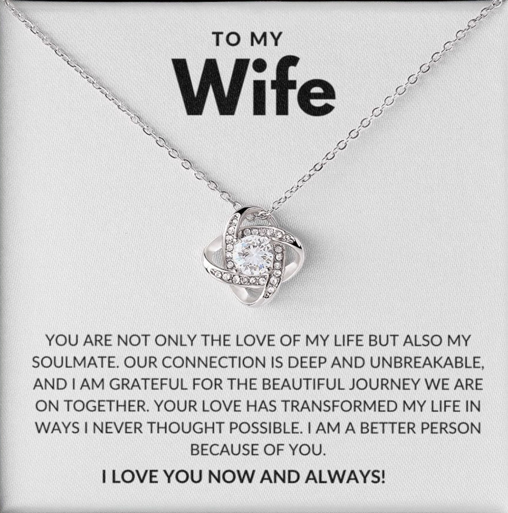S925 Sterling Silver Necklace for Women To My Wife Necklace from ...