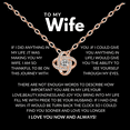 thumbnail image 1 of To My Wife Necklace from Husband with Message Card Romantic Gifts for Wife S925 Sterling Silver Necklace for Women, Wife Jewelry Rose Gold, Wife Birthday Anniversary Valentines Mothers Day Gifts, 1 of 6