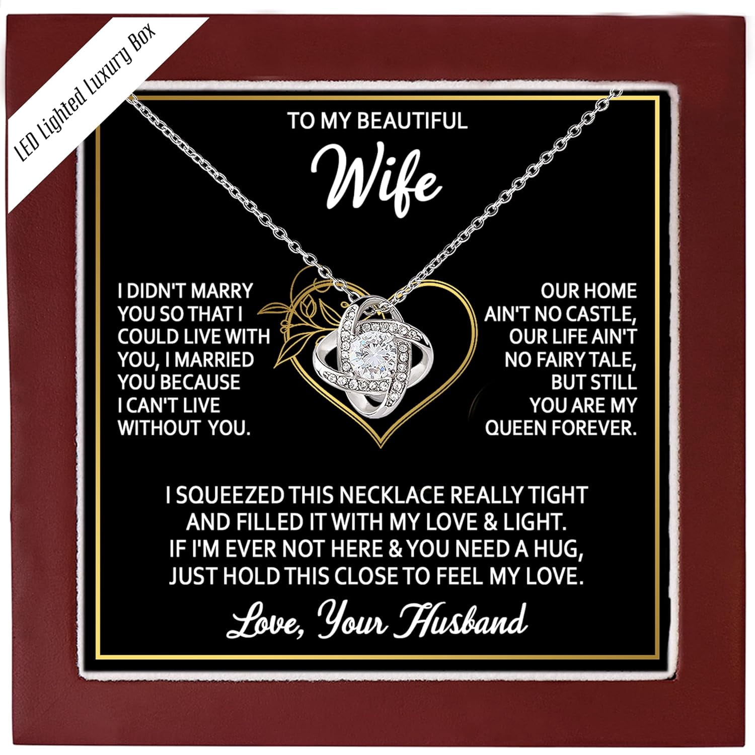 Wife Necklace From Husband To My Wife Necklace Soulmate Necklace For ...