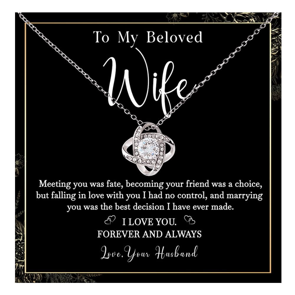 To My Wife Necklace With Message And Box, Valentine Birthday Wife From ...
