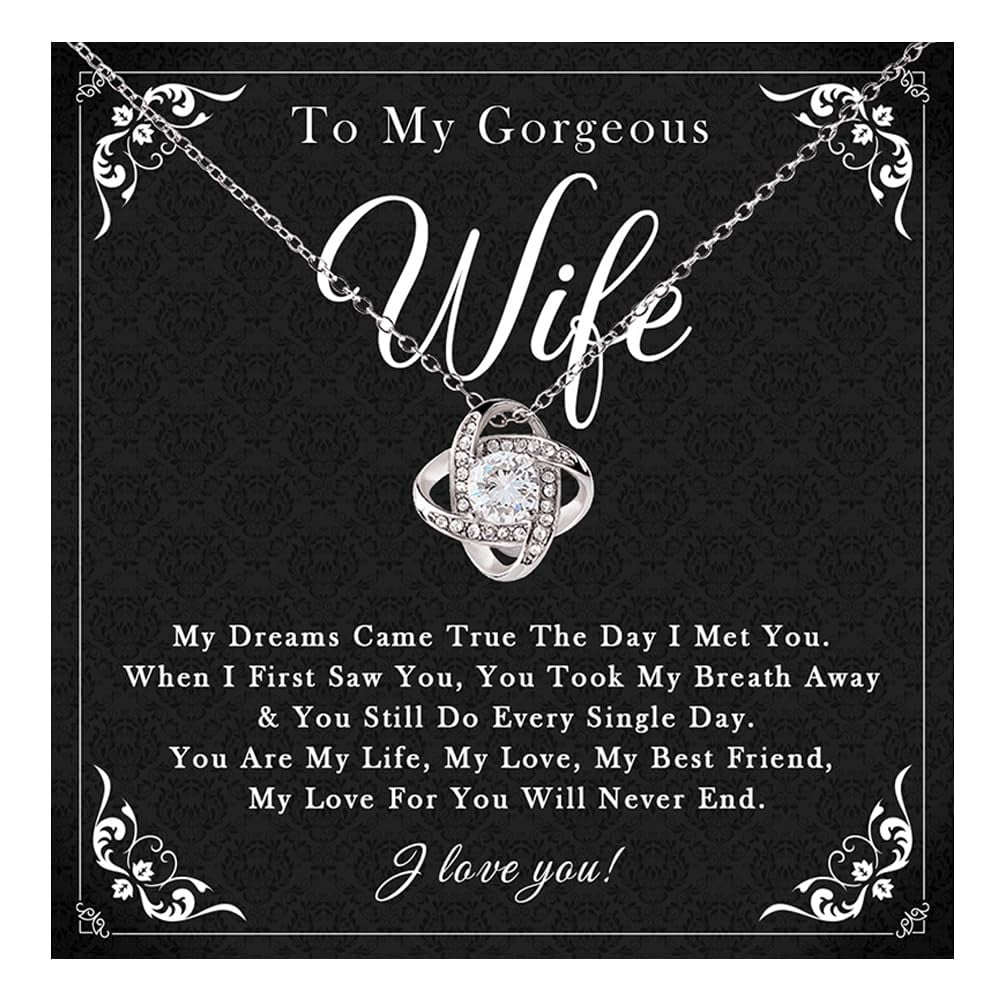 To My Wife Necklace With Message And Box, Valentine Birthday Wife From ...