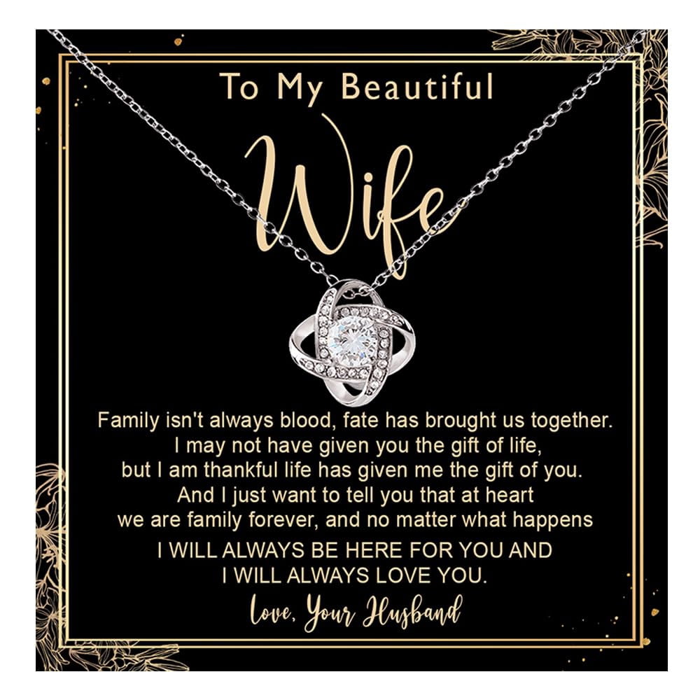 To My Wife Necklace With Message And Box, Valentine Birthday Wife From ...