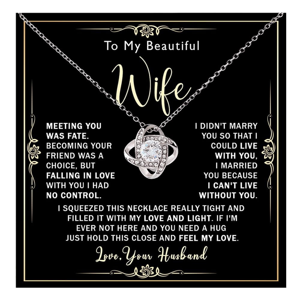 To My Wife Necklace With Message And Box, Valentine Birthday Wife From ...