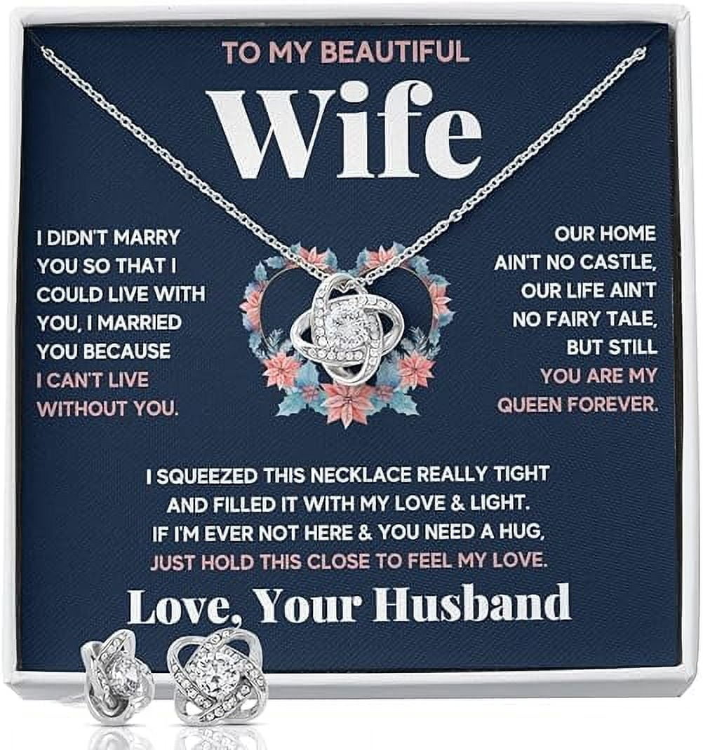 To My Wife Necklace Set Gift from Husband, Wedding Gift for Wife ...