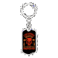 thumbnail image 1 of Wife Of A Grumpy Firefighter Stainless Steel or 18k Gold Premium Swivel Dog Tag Keychain, 1 of 10